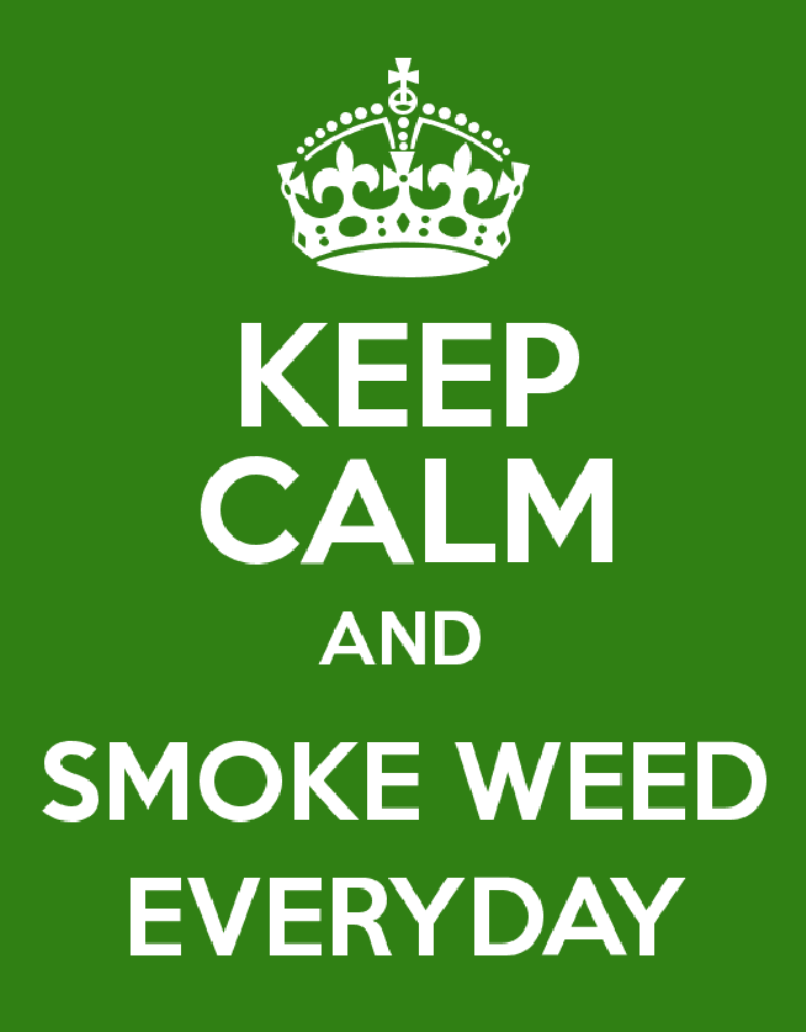 Keep Calm and Smoke Weed Everyday Wallpaper