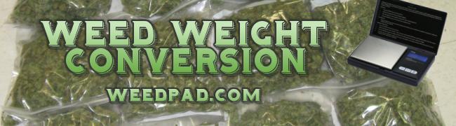 Weed Weight Chart